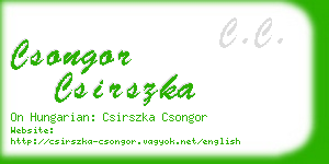 csongor csirszka business card